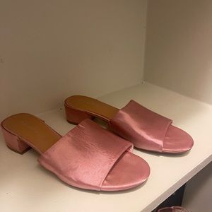 Pink Satin Rampage Slides